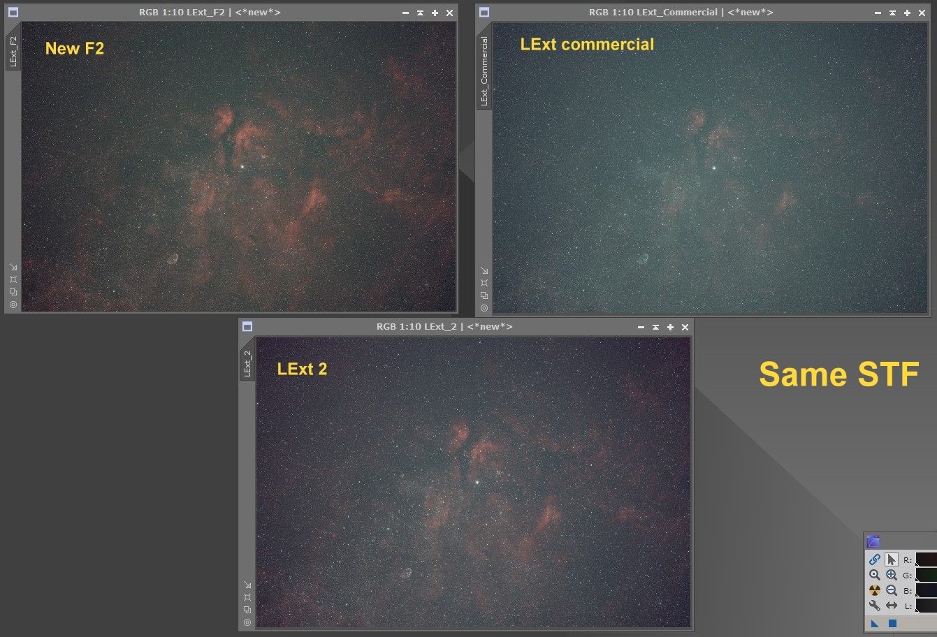 Test of the new Optolong L-eXtreme F2 filter: Sadr and the Belly of the Cygnus.